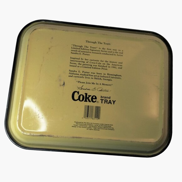 Coca Cola Tray Through The Years Limited Edition 1990 Sandra Porter Shabby Rusty - Picture 2 of 9
